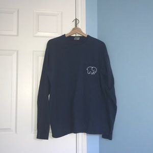 Ivory Ella Classic Fit Navy Long Sleeve Shirt